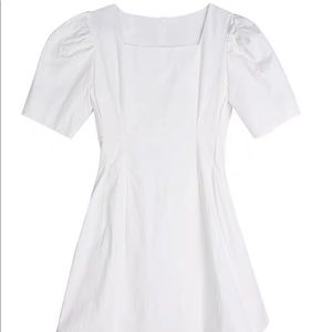 White Minimalist dress | mini dress | size: S